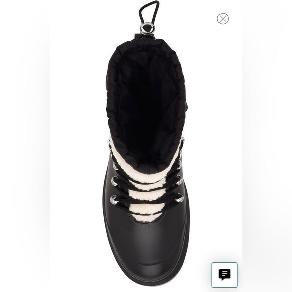 Marc Fisher Freely Waterproof Combat Lace-Up Boot in Black Size 10 NEW - Picture 5 of 9